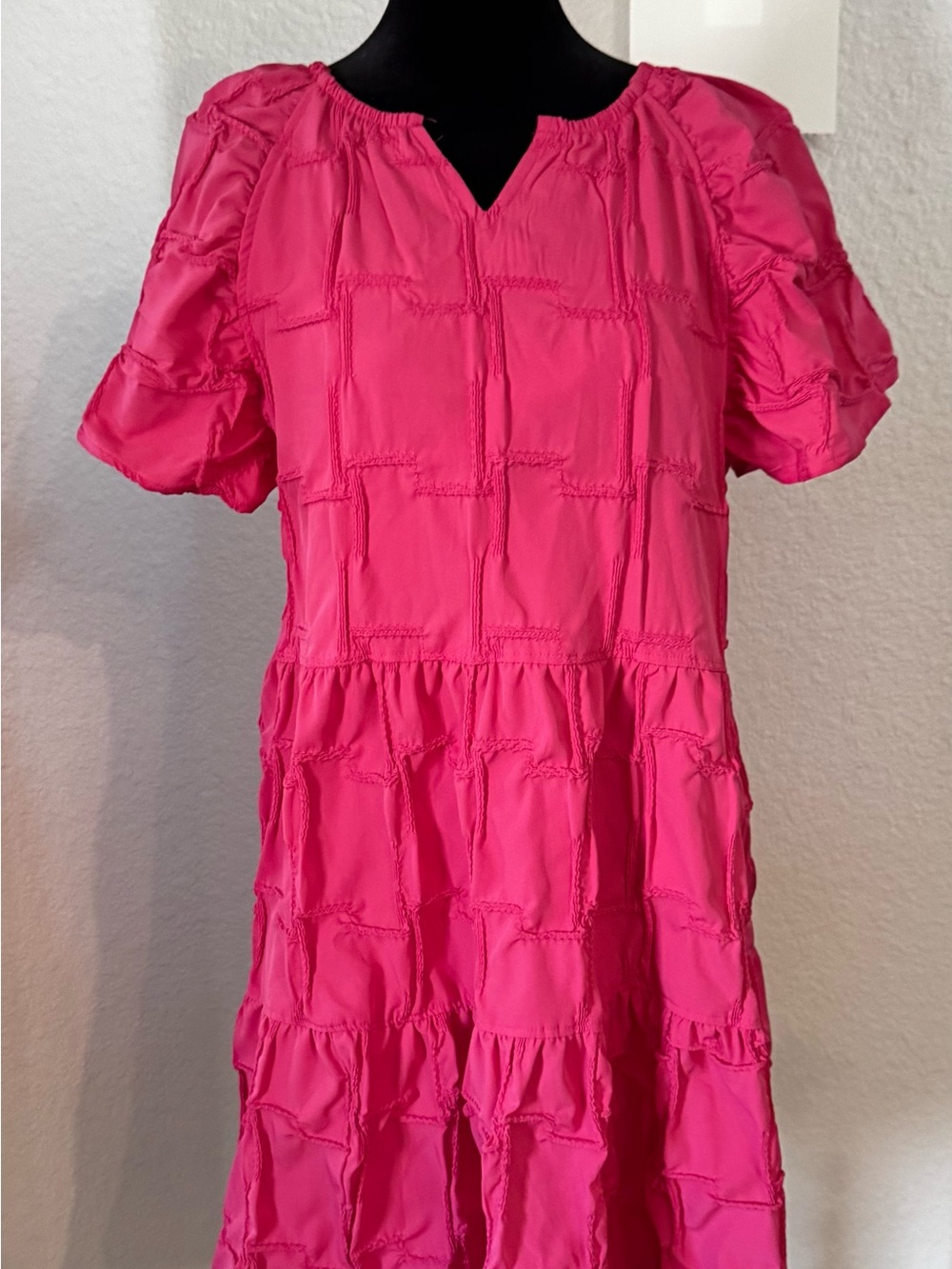 Magenta brand  Pintuck Tunic Dress in Vibrant Pink size S